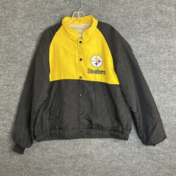 Vintage Swingster Mens Pittsburg Steelers Jacket Sz Large Button Up Made In USA